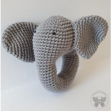 Elefánt csörgő - sötétszürke